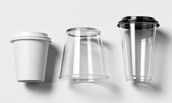 Plastikbecher mit Deckel Tedi — Auswahl
